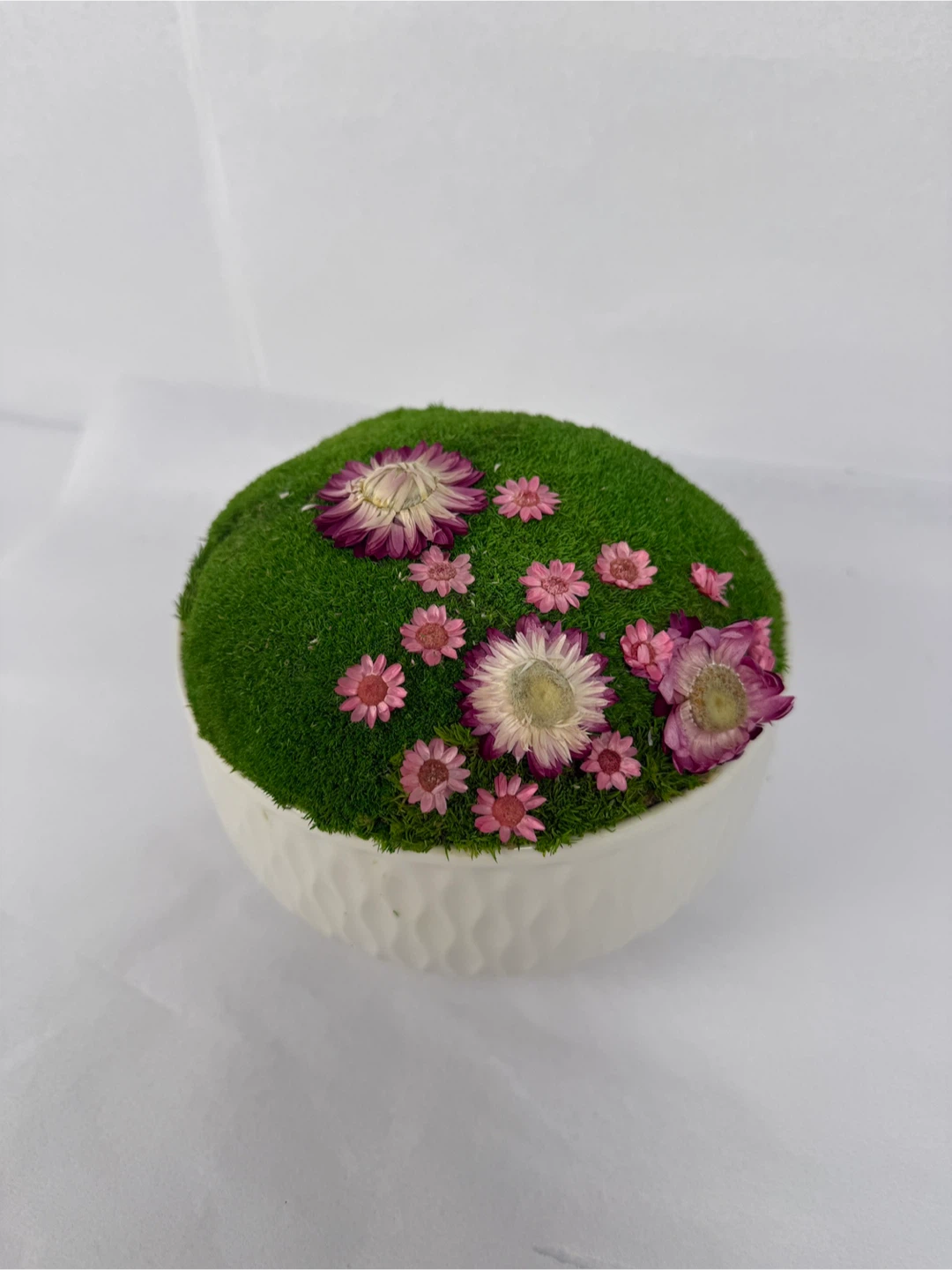 Moss and Floral Arrangement in Bowl - photo 5