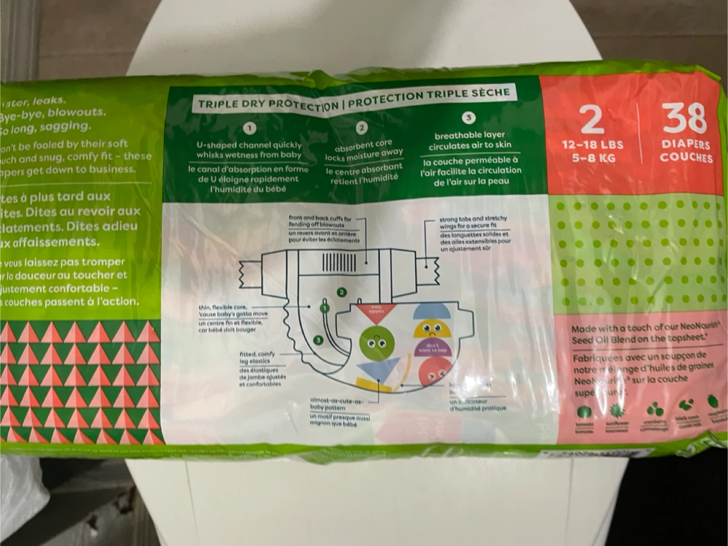 Babyganics Size 2 Diapers (38 count) - photo 2