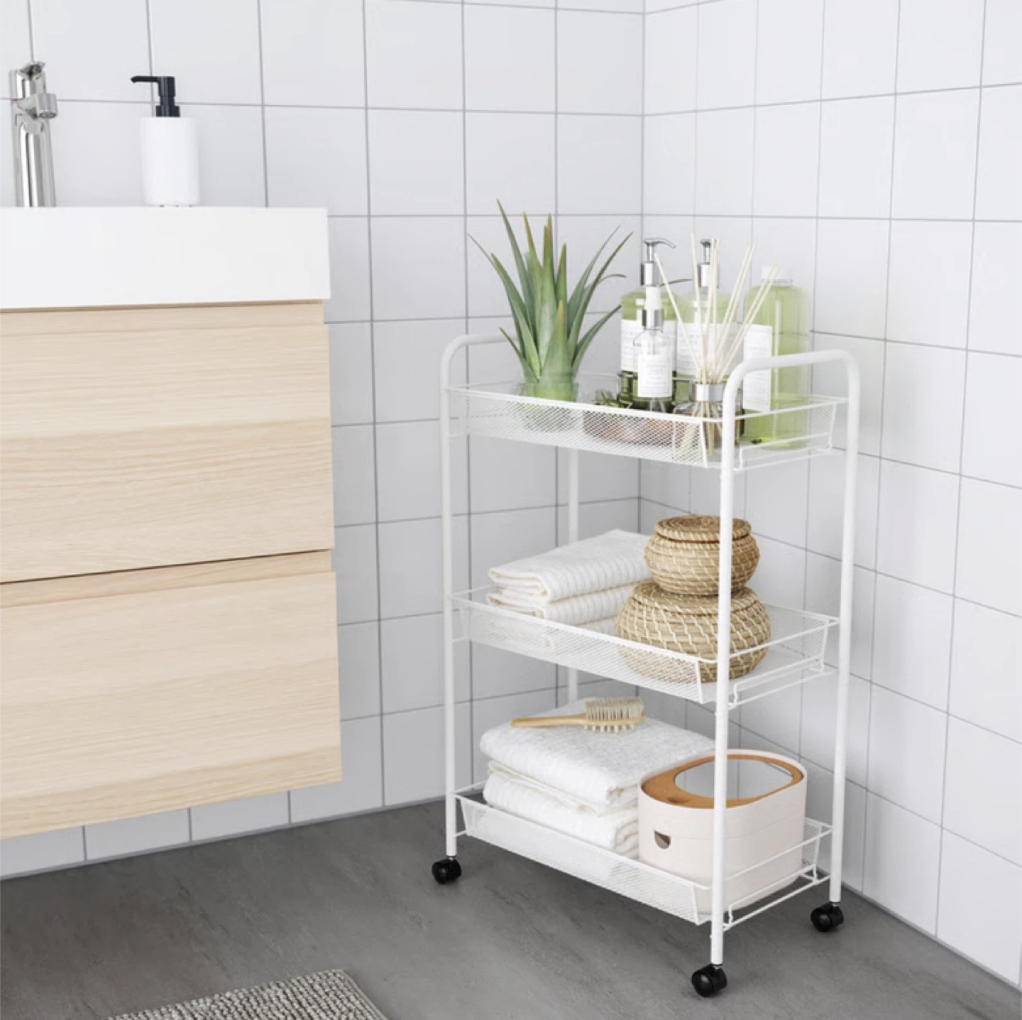 Ikea White Utility Cart - photo 2