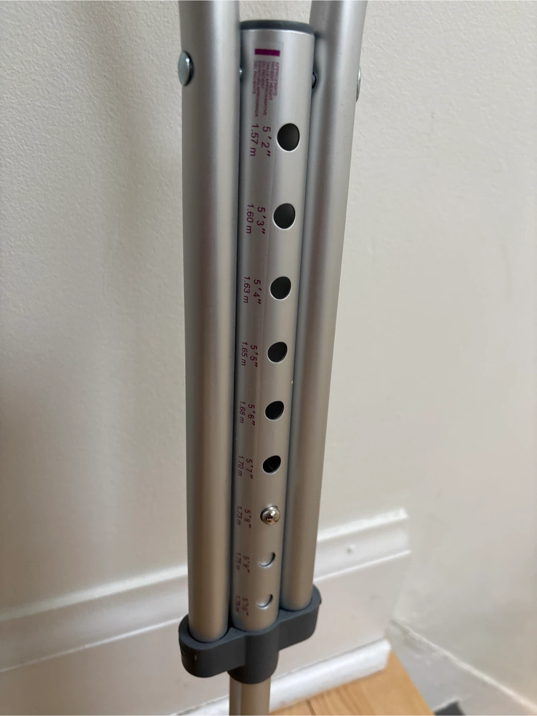 Adjustable Aluminum Crutches - photo 2
