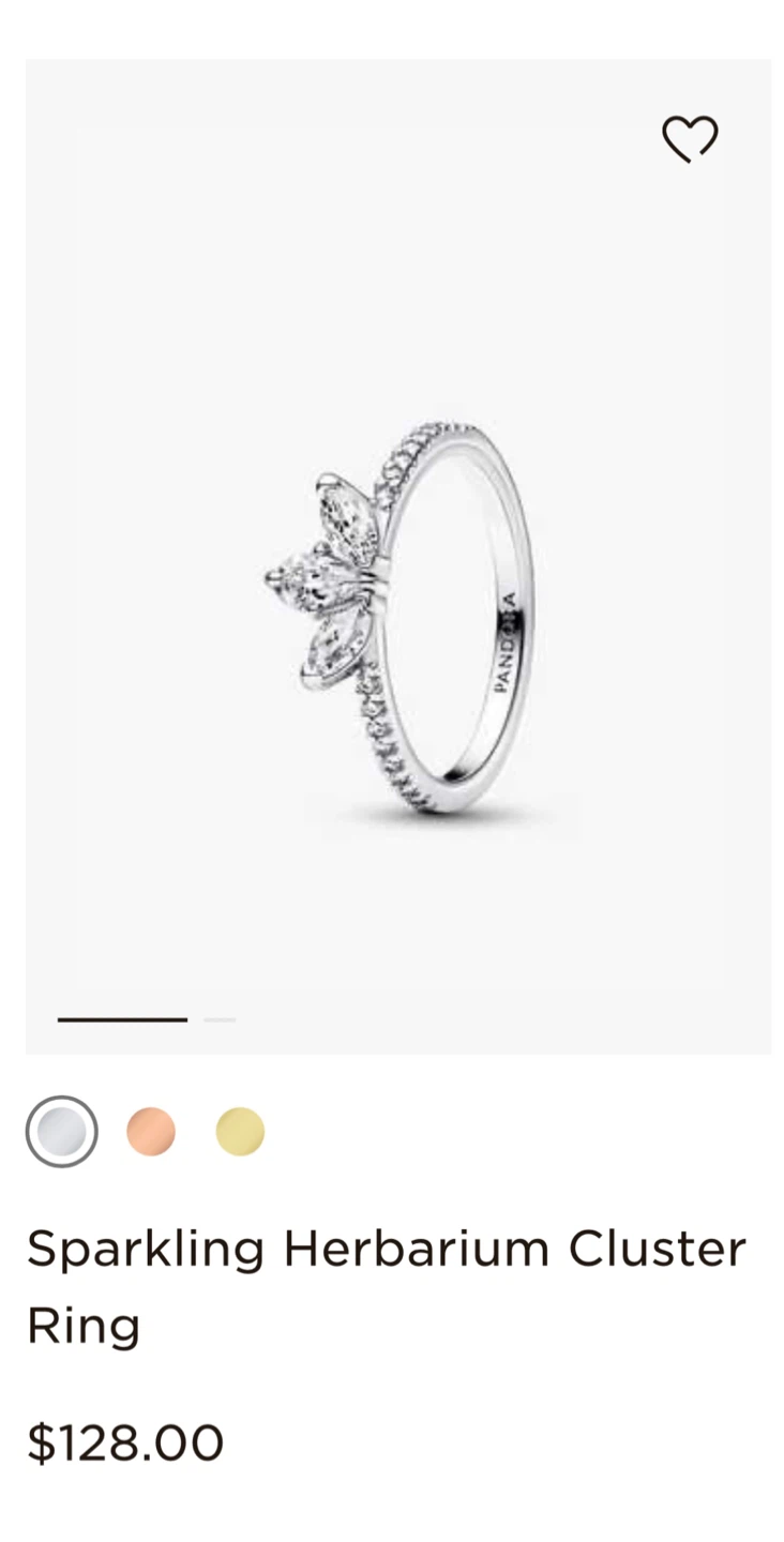 Pandora Sparkling Herbarium Cluster Ring - photo 2
