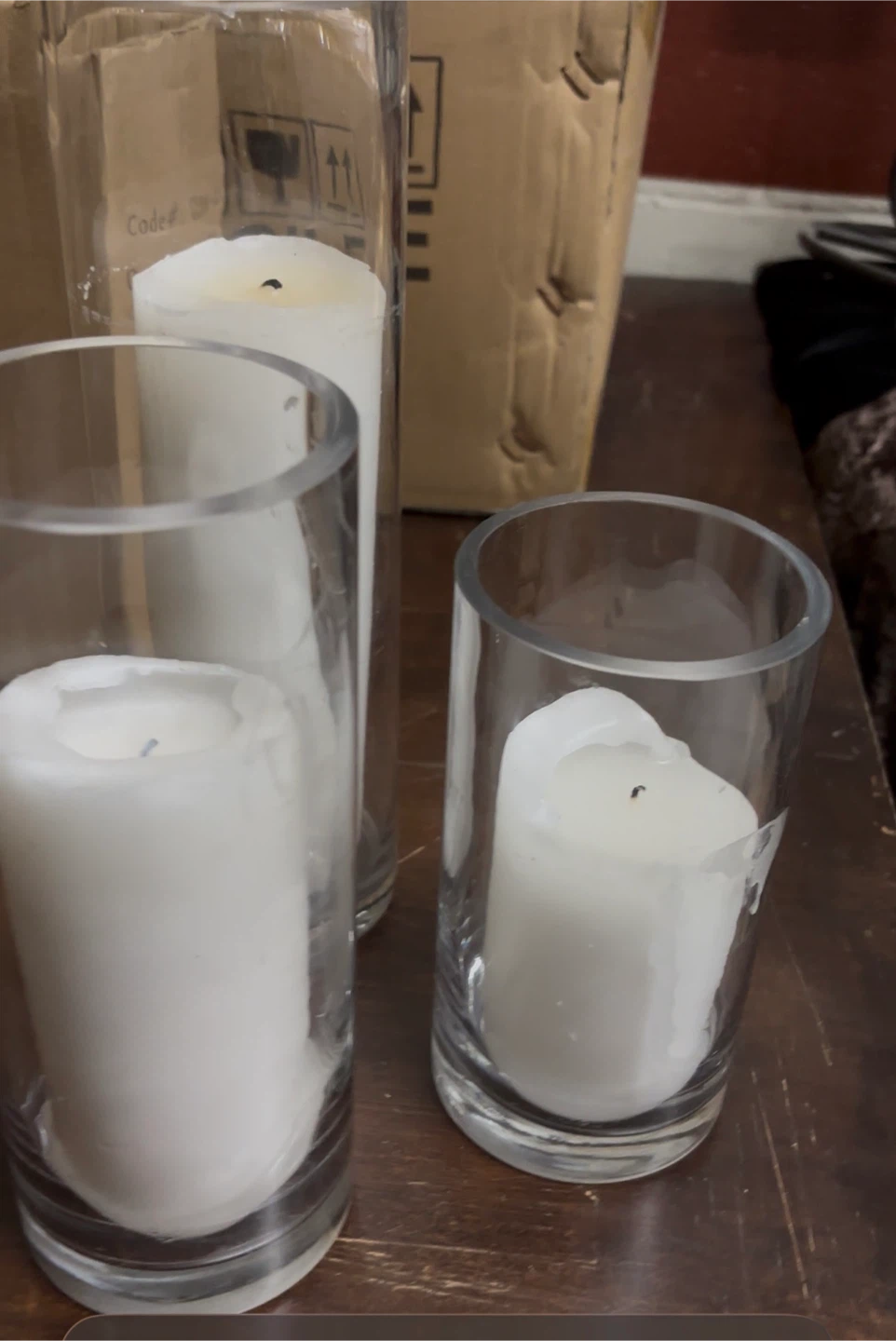 Candle Holders with Candles (Set of 3) - photo 2