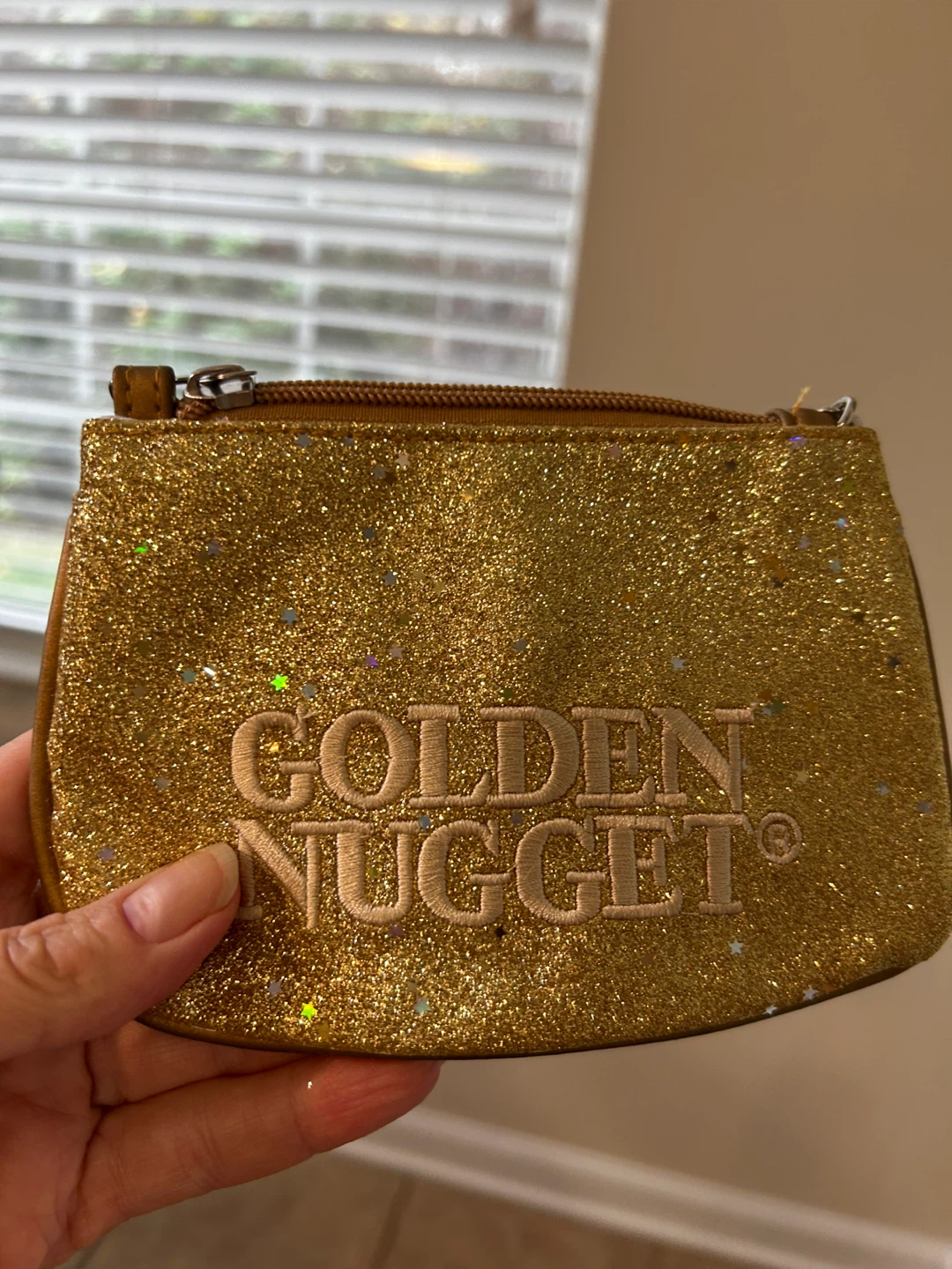 Golden Nugget Gold Glitter Purse