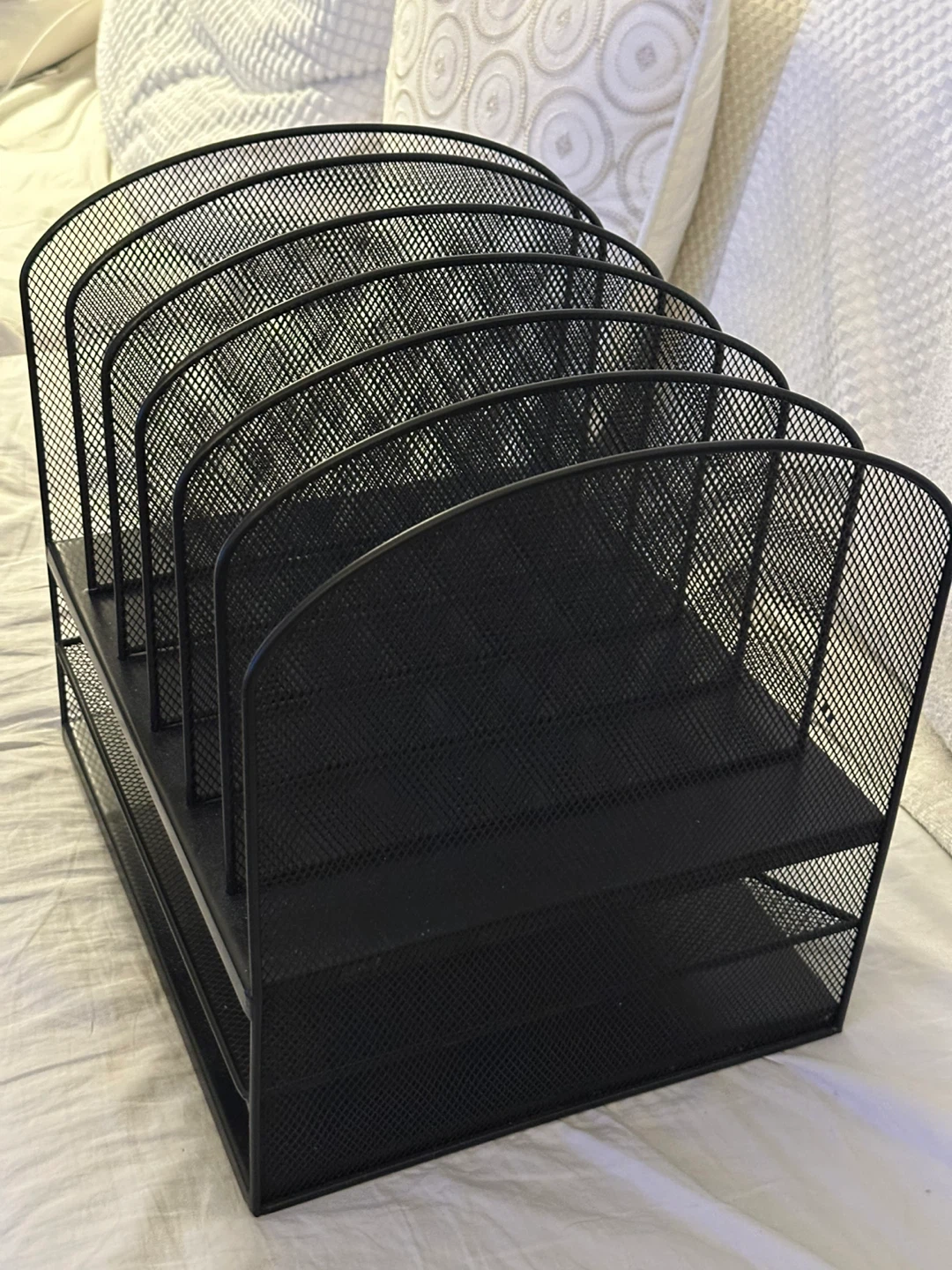 Black Mesh Desk Organizer