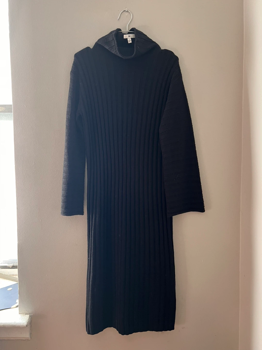 BP. Black Knit Turtleneck Dress - XS
