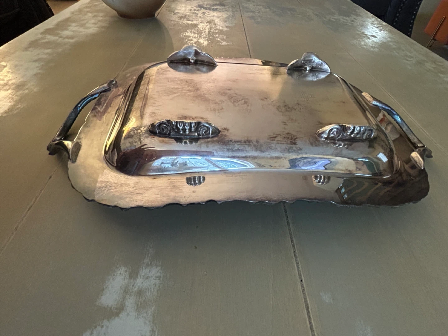 Two Handled Silver Plated Tray - photo 2