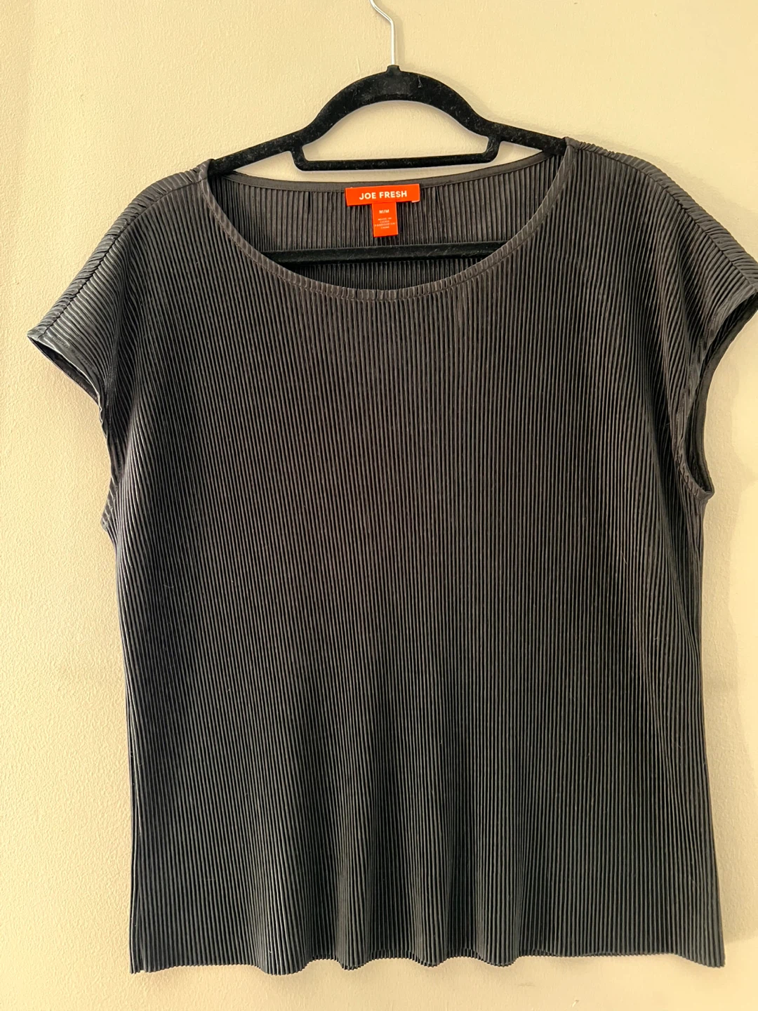 Joe Fresh Black Ribbed Top - Size M/M