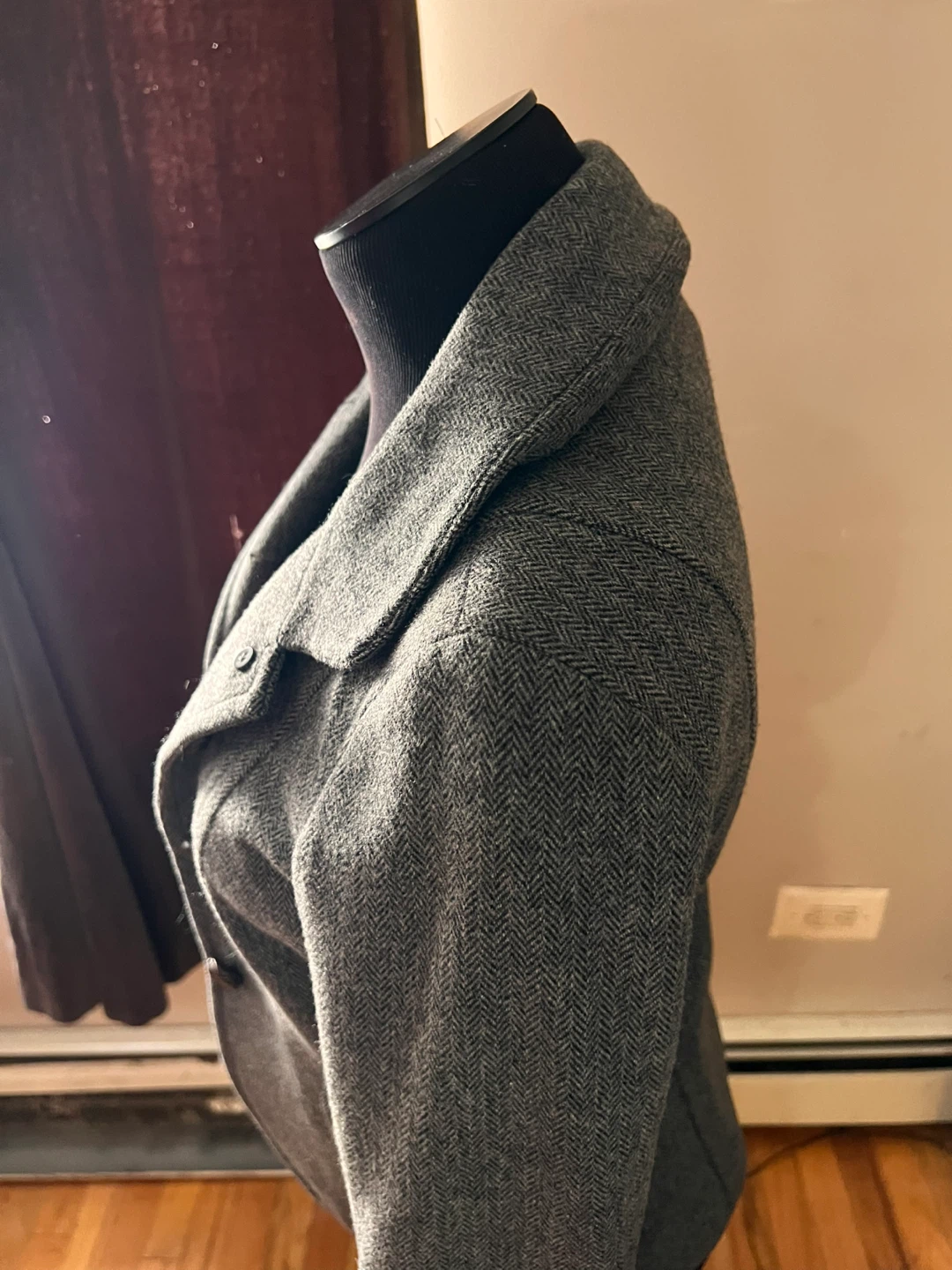 Vintage J. Crew Herringbone Wool Blazer - Size 2 - photo 5