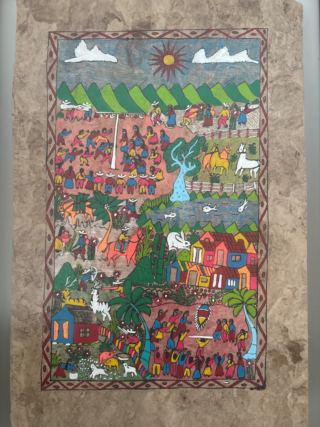 Original Latin American Folk Art – Framed - photo 3