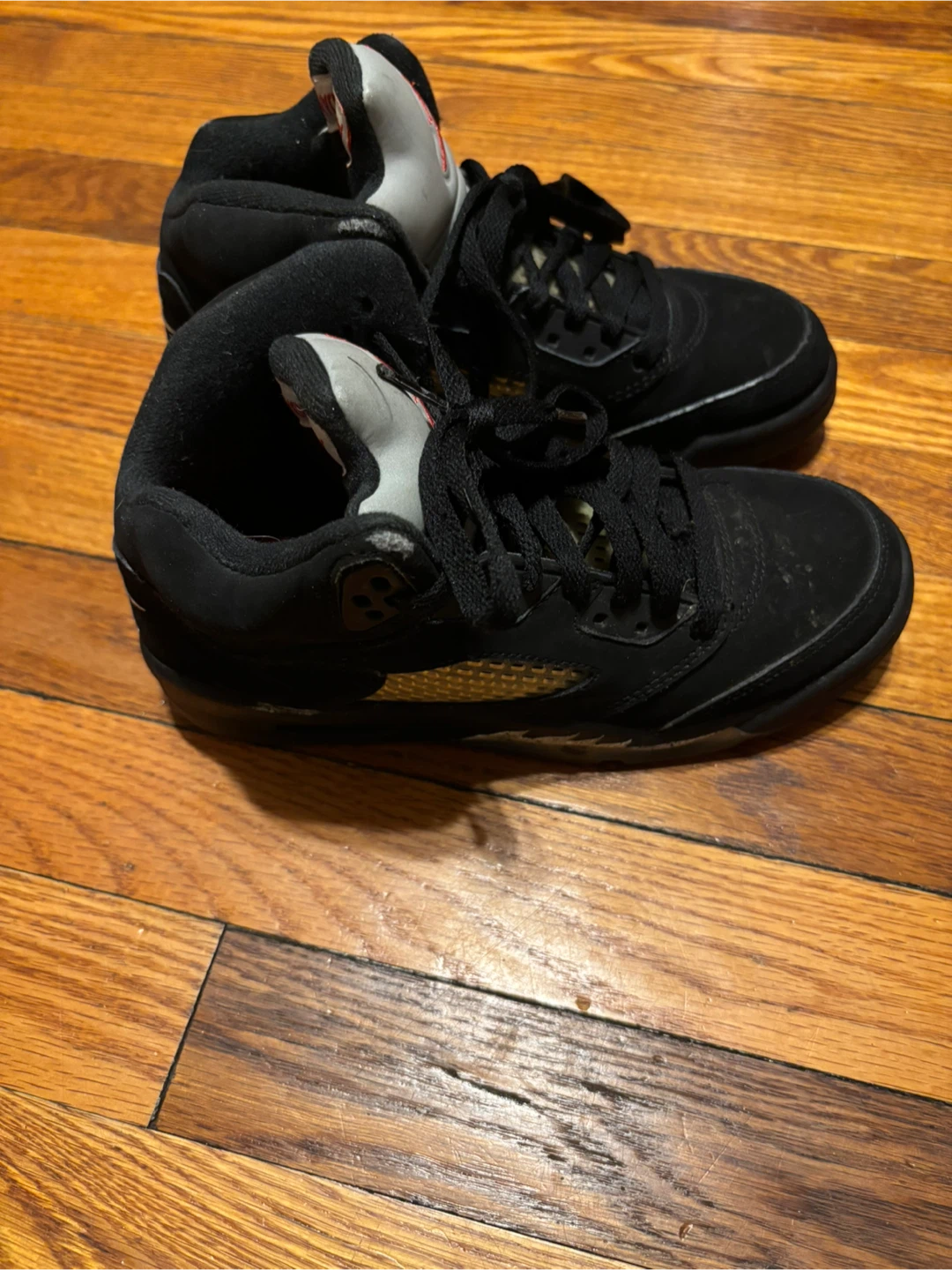 Nike Air Jordan 5 Retro Black Youth Size 4 - photo 2