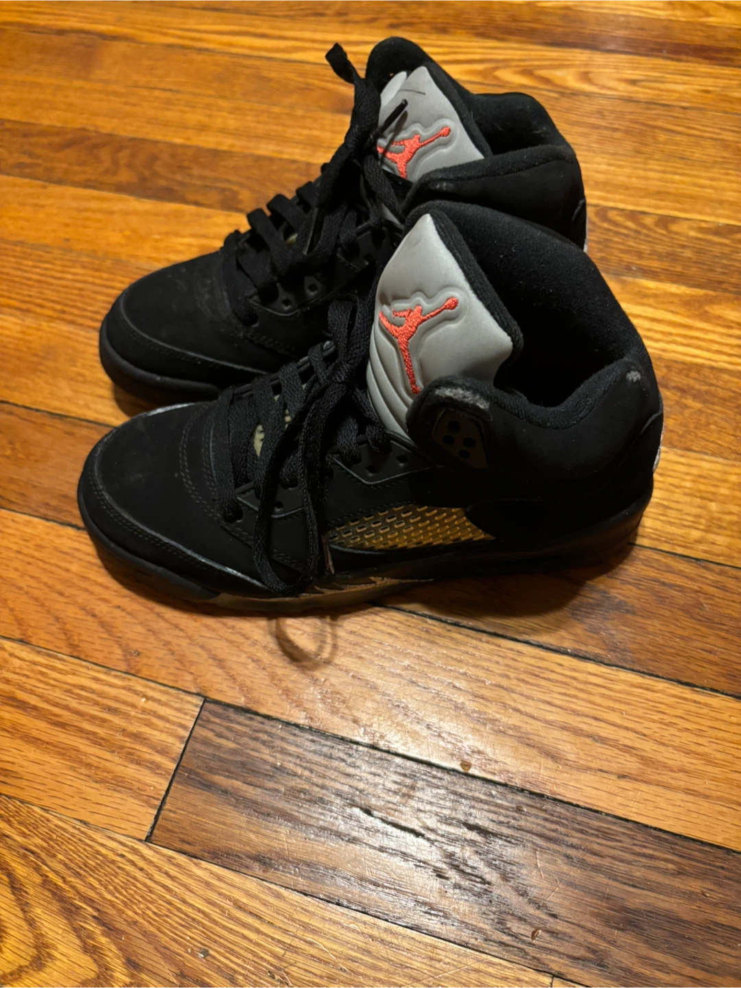Nike Air Jordan 5 Retro Black Youth Size 4 - photo 3