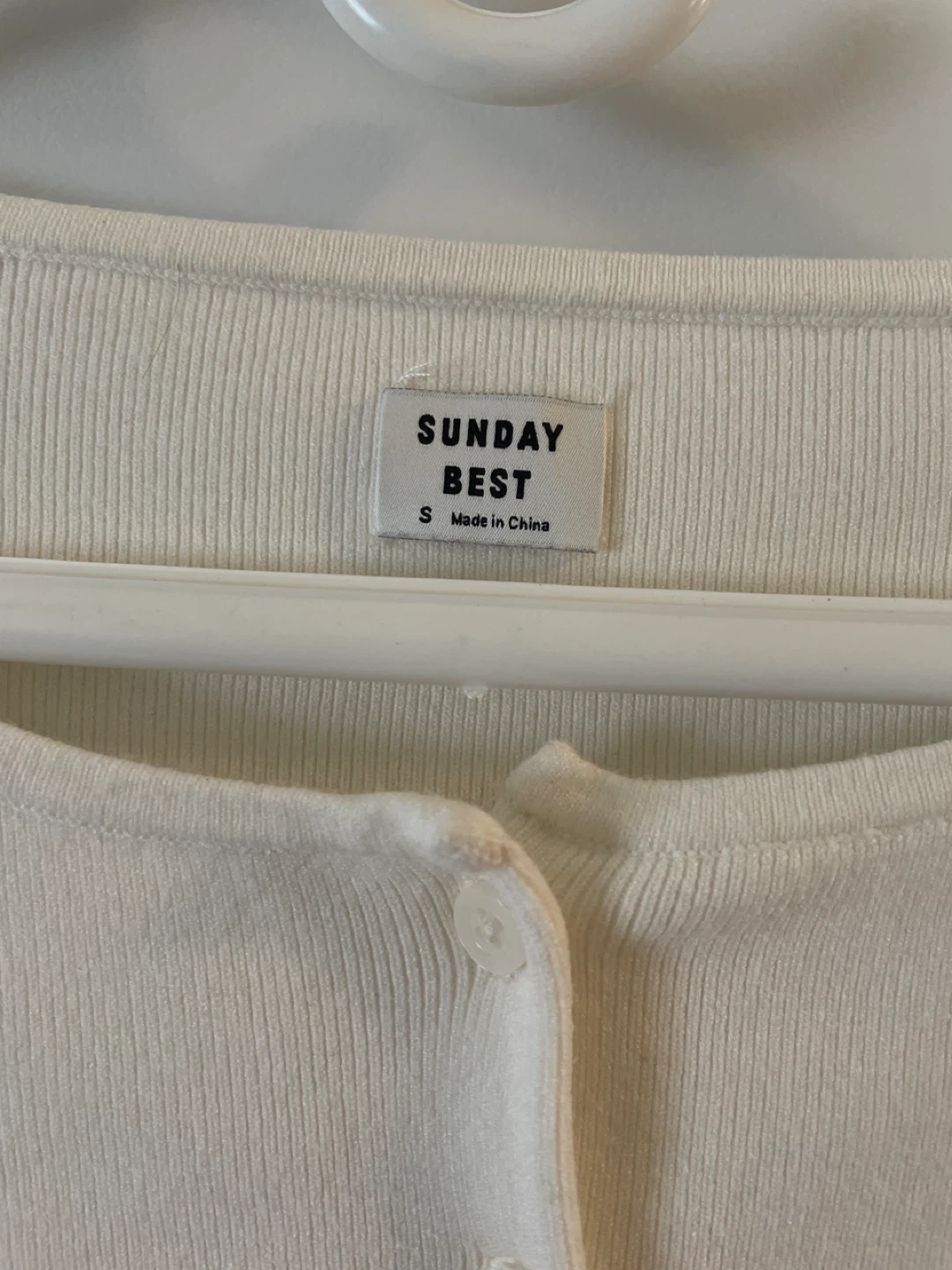 Sunday Best White Cardigan - Size S - photo 2