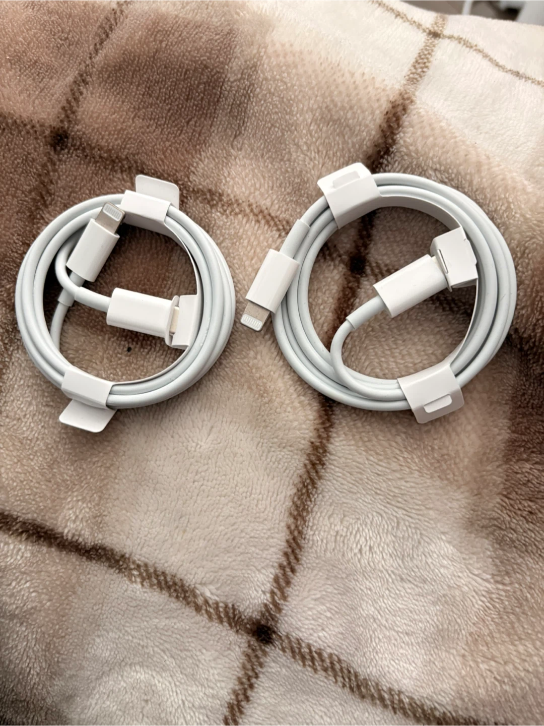 Two Apple Lightning to USB Cables