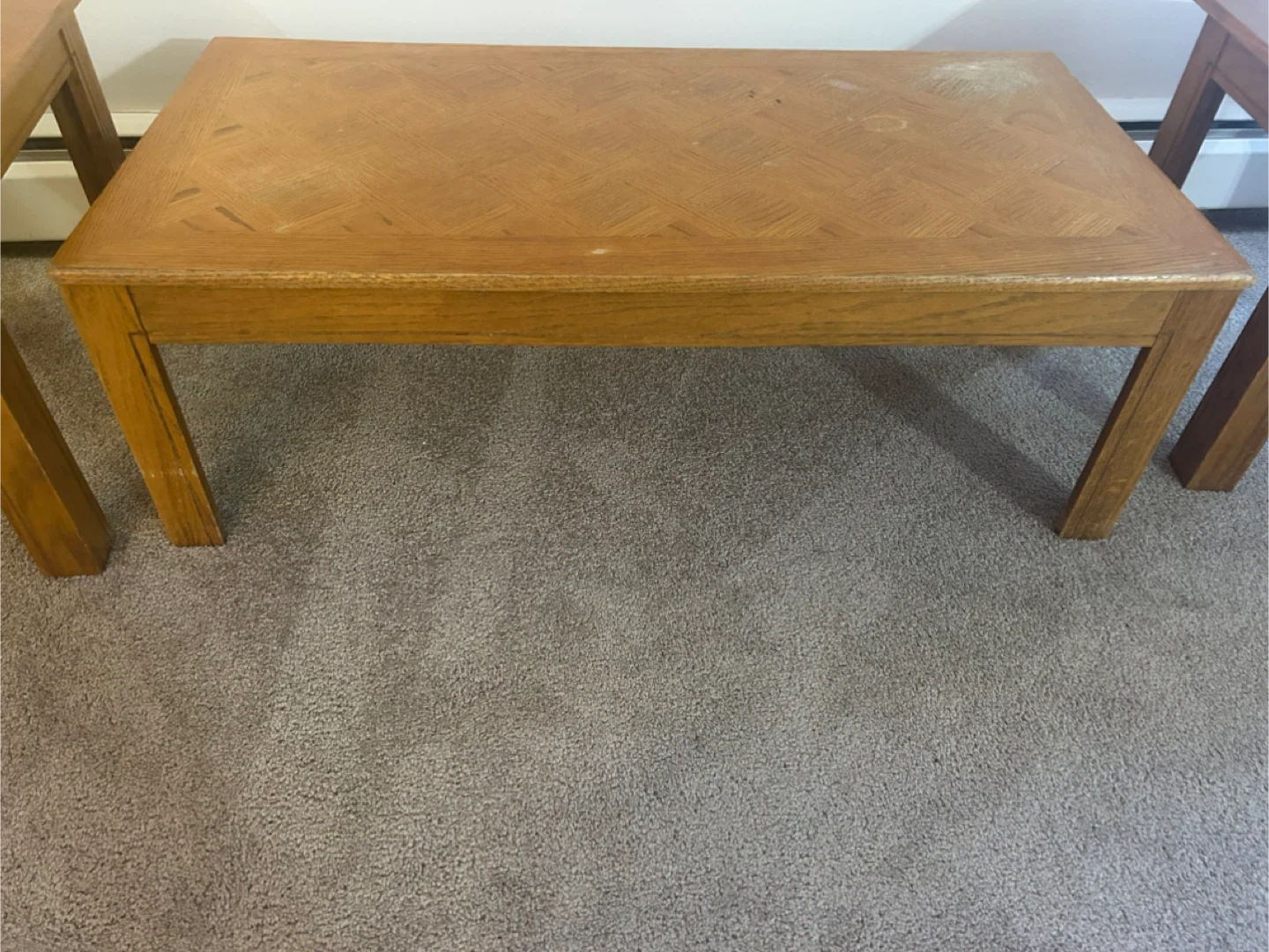 Wooden Coffee Table and End Tables - Set of 3 - photo 3