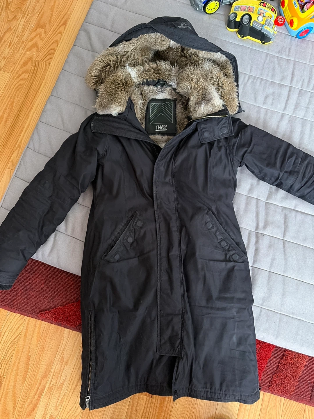 TNA Black Winter Coat