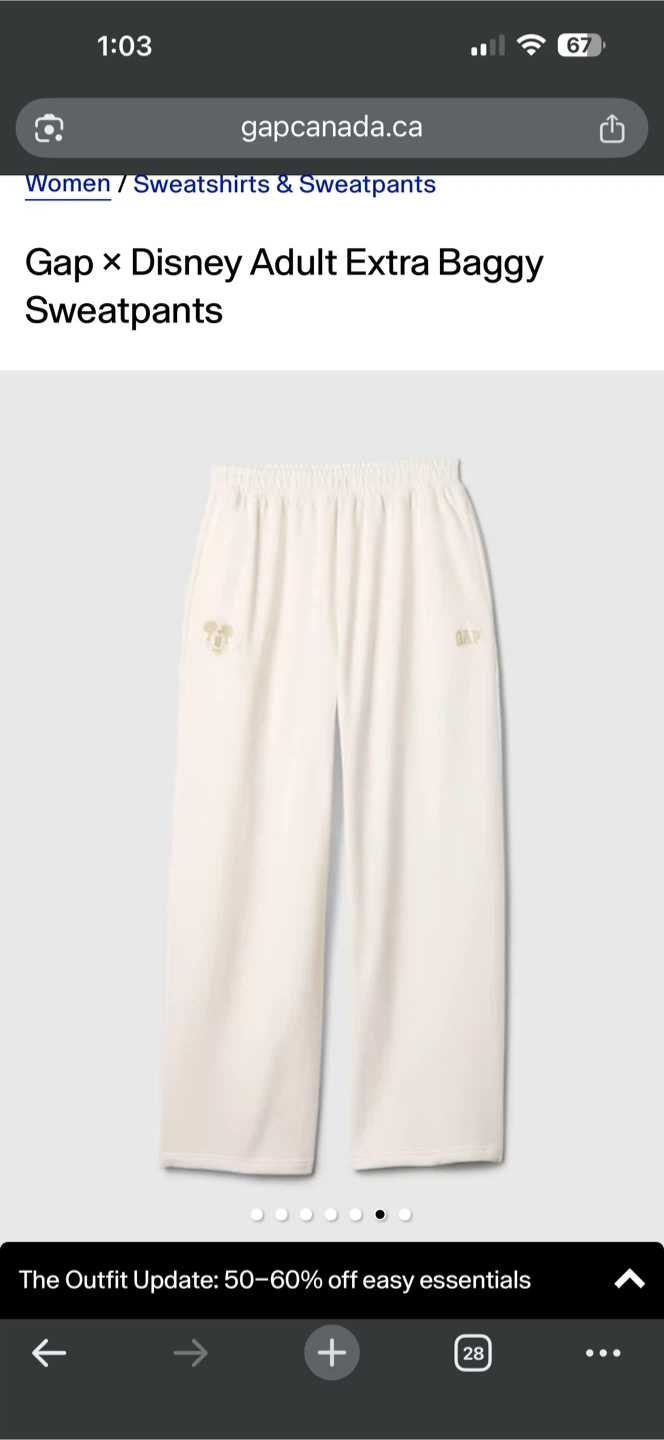 Gap x Disney Adult Extra Baggy Sweatpants