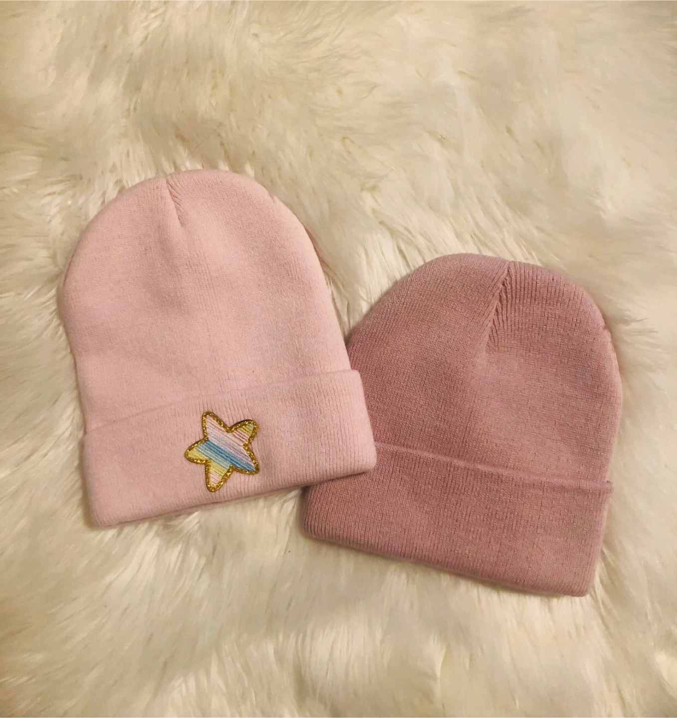 Cute Beanie Hats - Pink, Blue, Purple