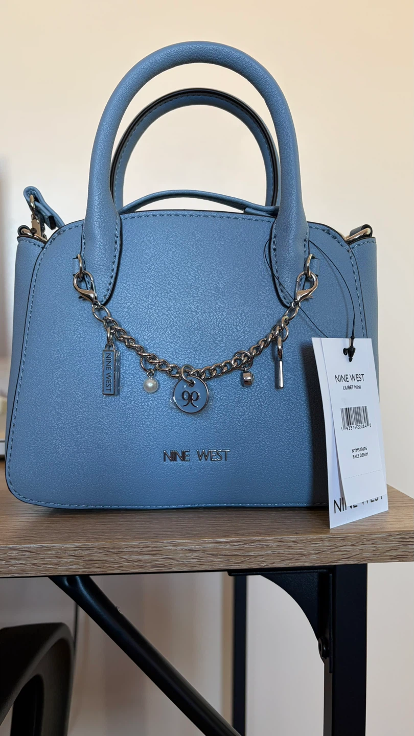 Nine West Lilibet Mini Pale Denim Satchel