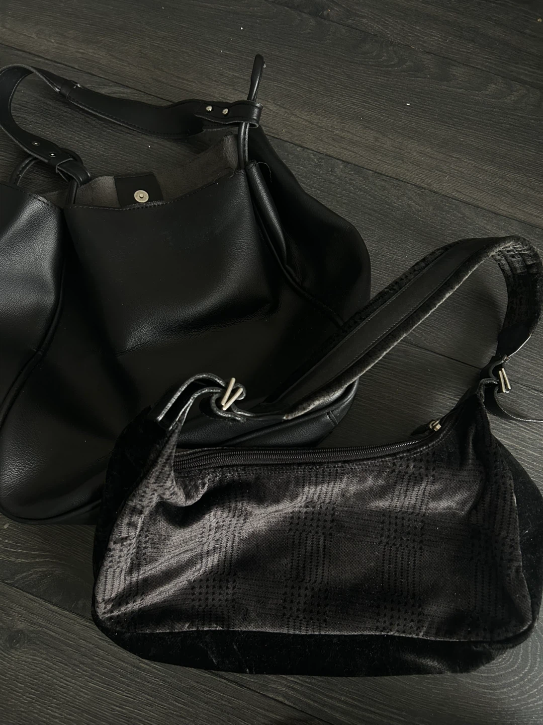 Two Black Shoulder Bags (BUNDLE)
