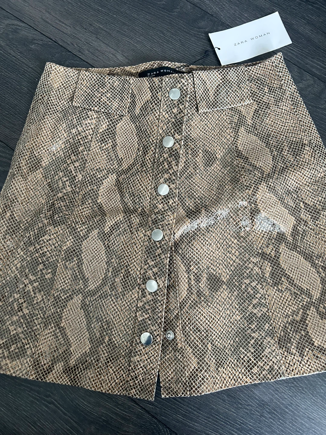Zara Snake Print Mini Skirt