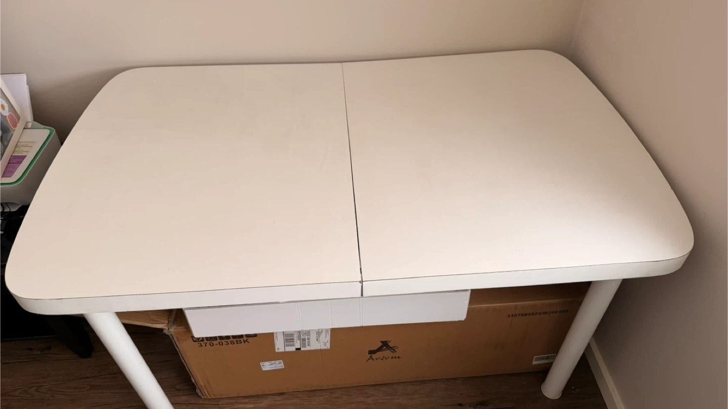 Extendable Dining Table - White - photo 3