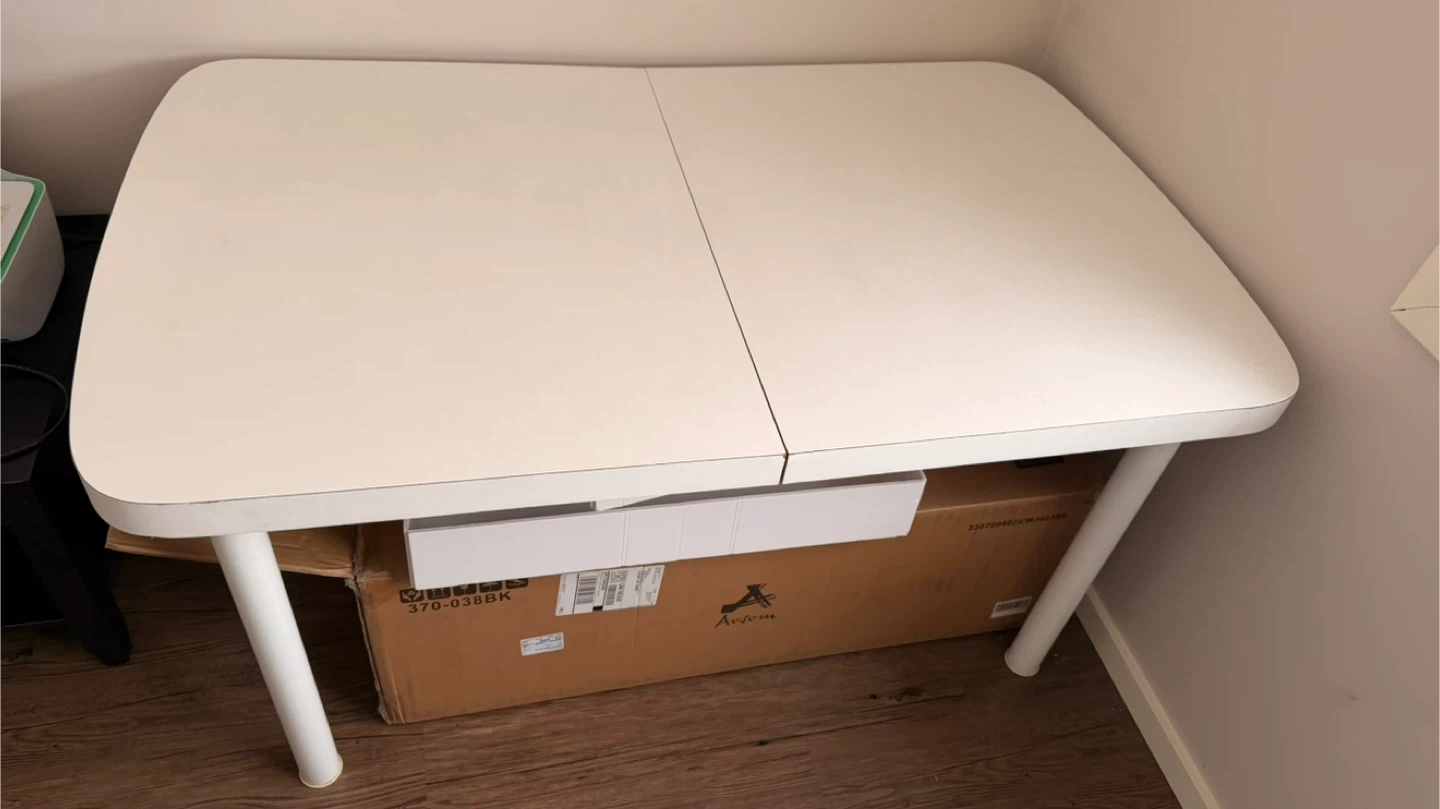 Extendable Dining Table - White - photo 2
