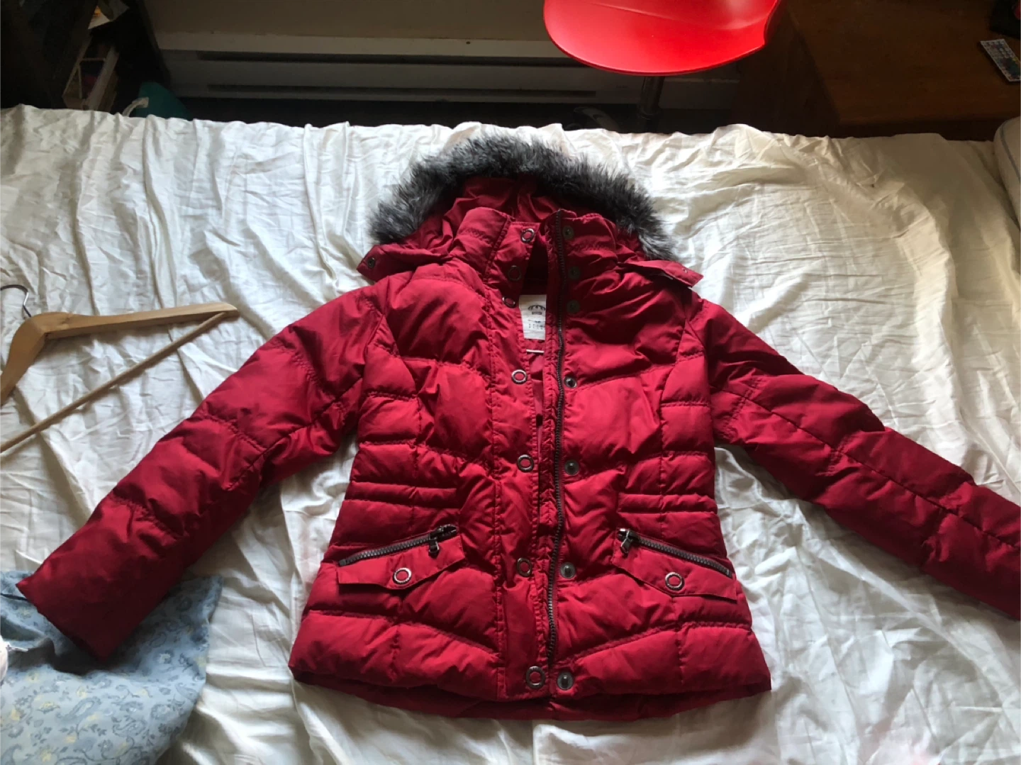 Esprit Red Puffer Jacket Size M