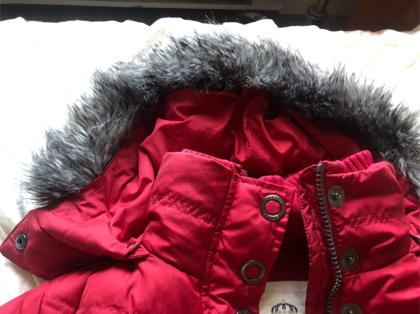 Esprit Red Puffer Jacket Size M - photo 3