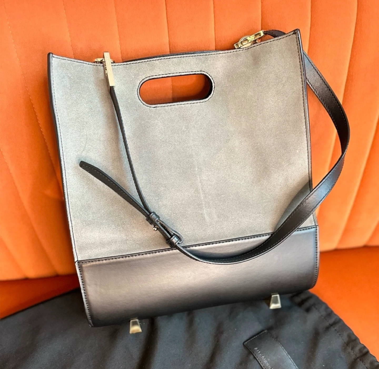 Grey Alexander Wang Suede Chastity tote
