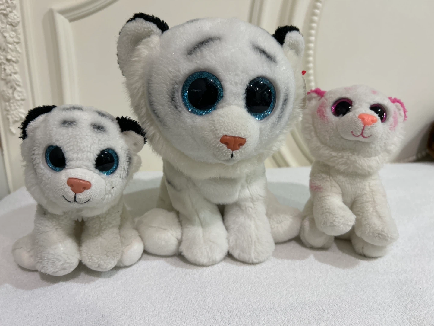 Ty Beanie Boos - Three White Tigers