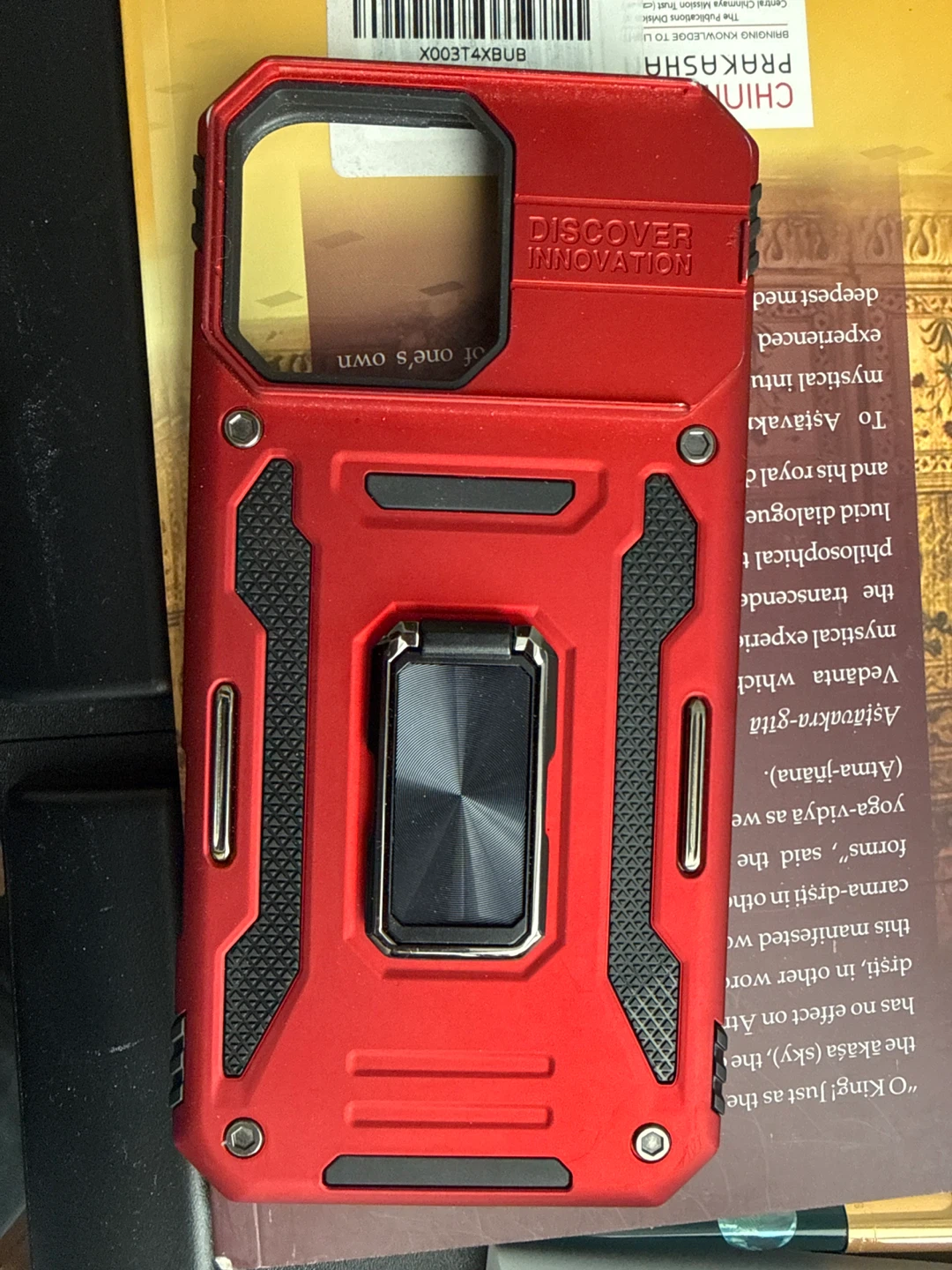 Red iPhone 16 Case with Ring Holder