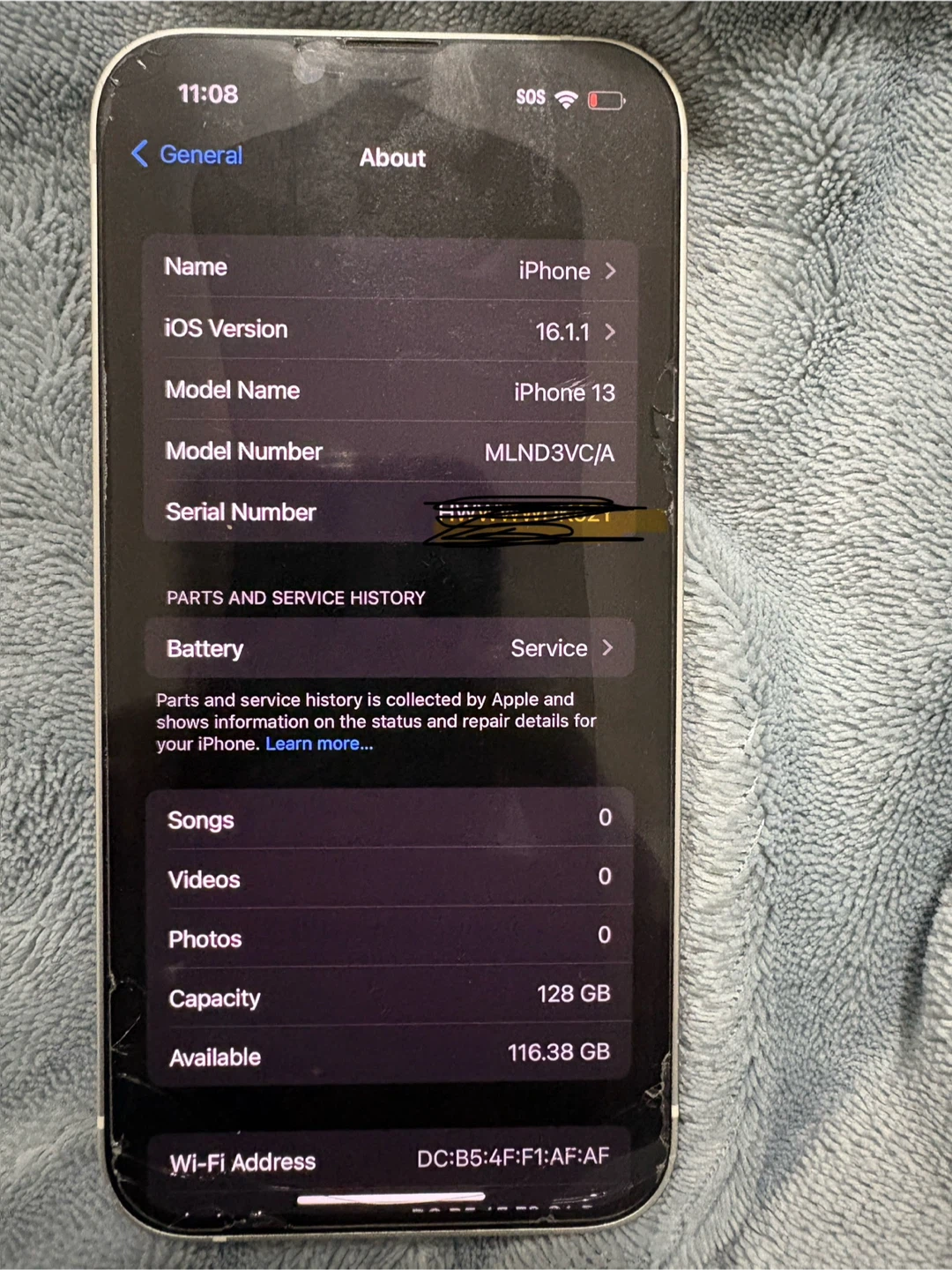 Cracked Apple iPhone 13 - 128GB - photo 4