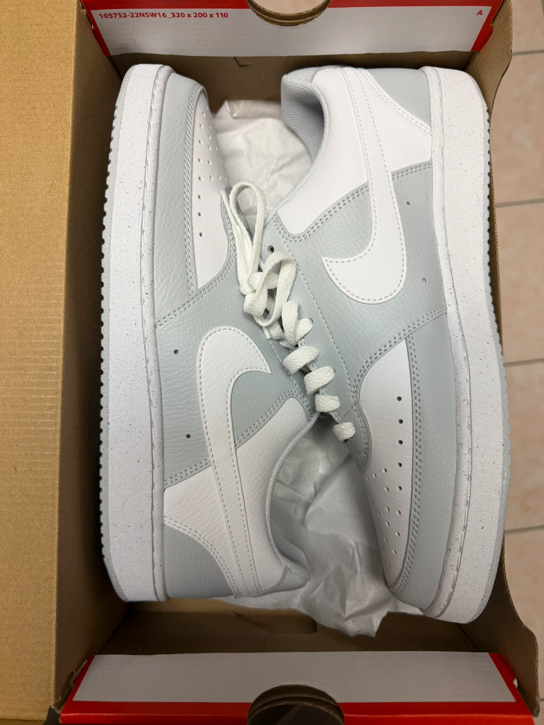 Nike Court Vision Low White/Grey, Size 10