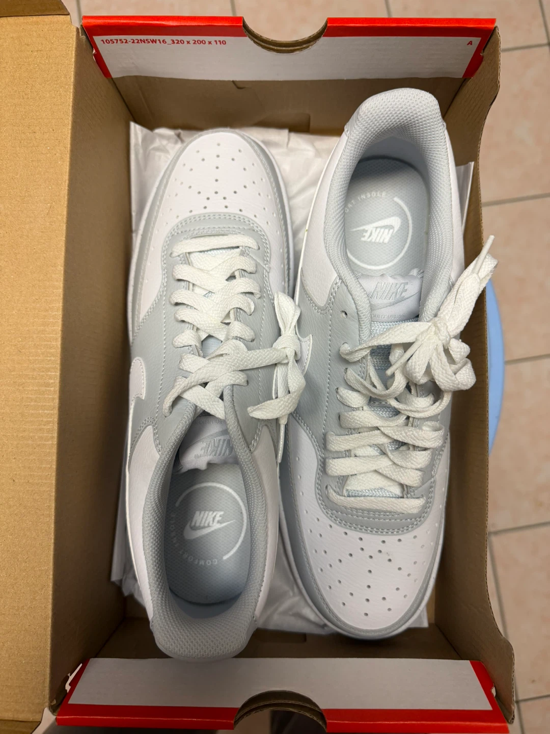 Nike Court Vision Low White/Grey, Size 10 - photo 5