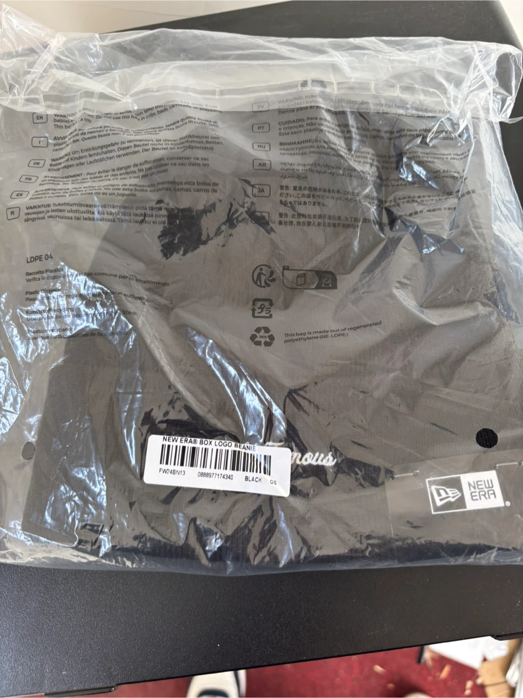 Supreme New Era Box Logo Beanie - Black (New) - photo 2