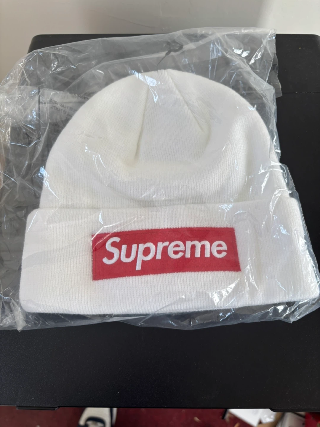 New Supreme White Beanie