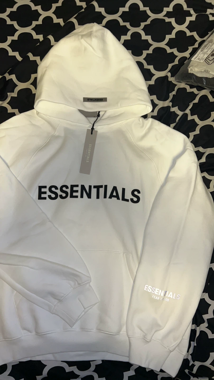 ESSENTIALS HOODIE WHITE