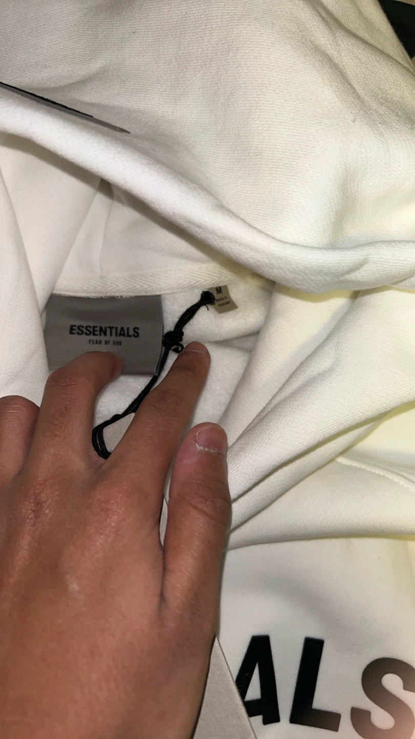 ESSENTIALS HOODIE WHITE - photo 3