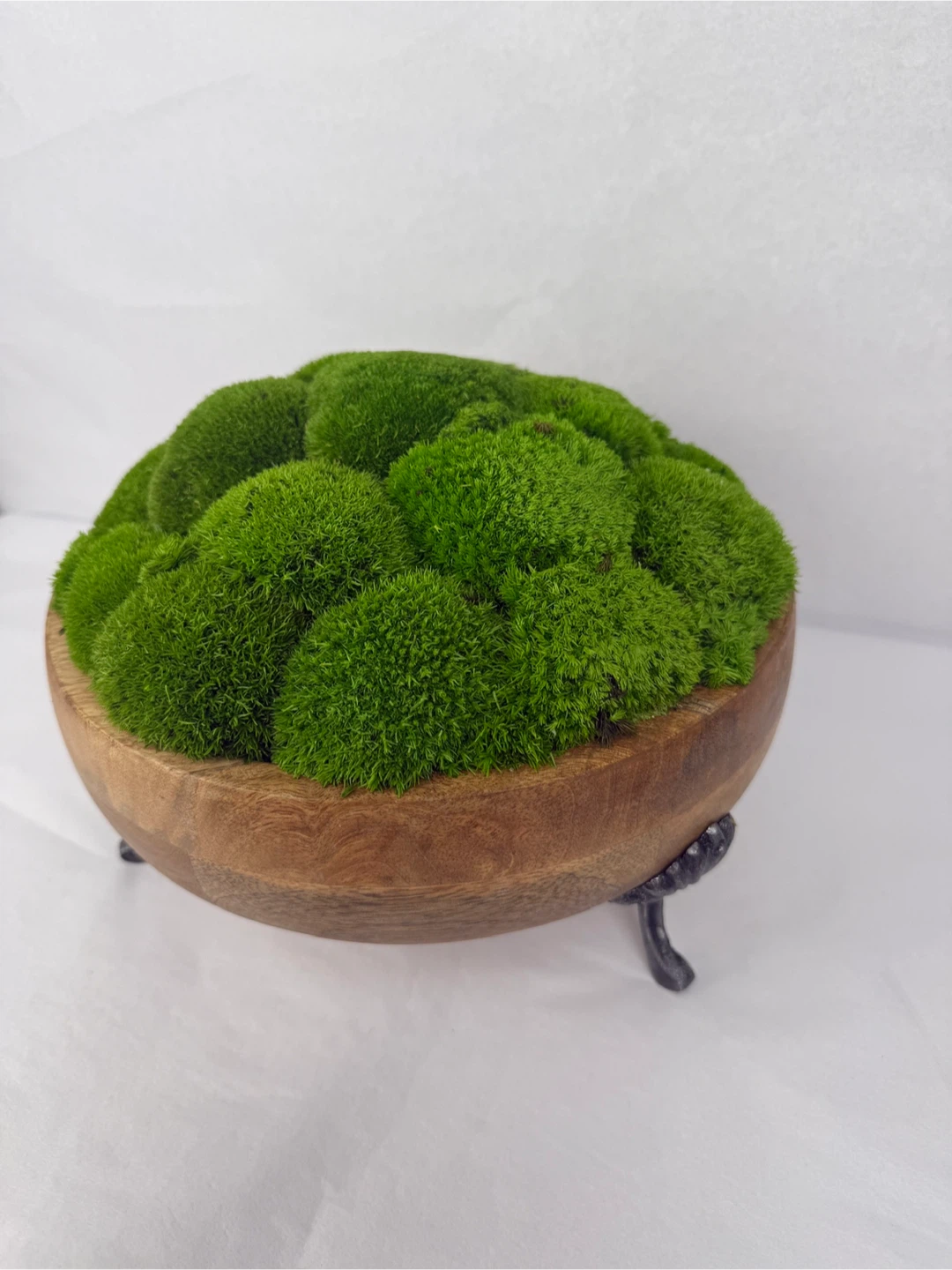 Moss Centrepiece on Wood Bowl - photo 3