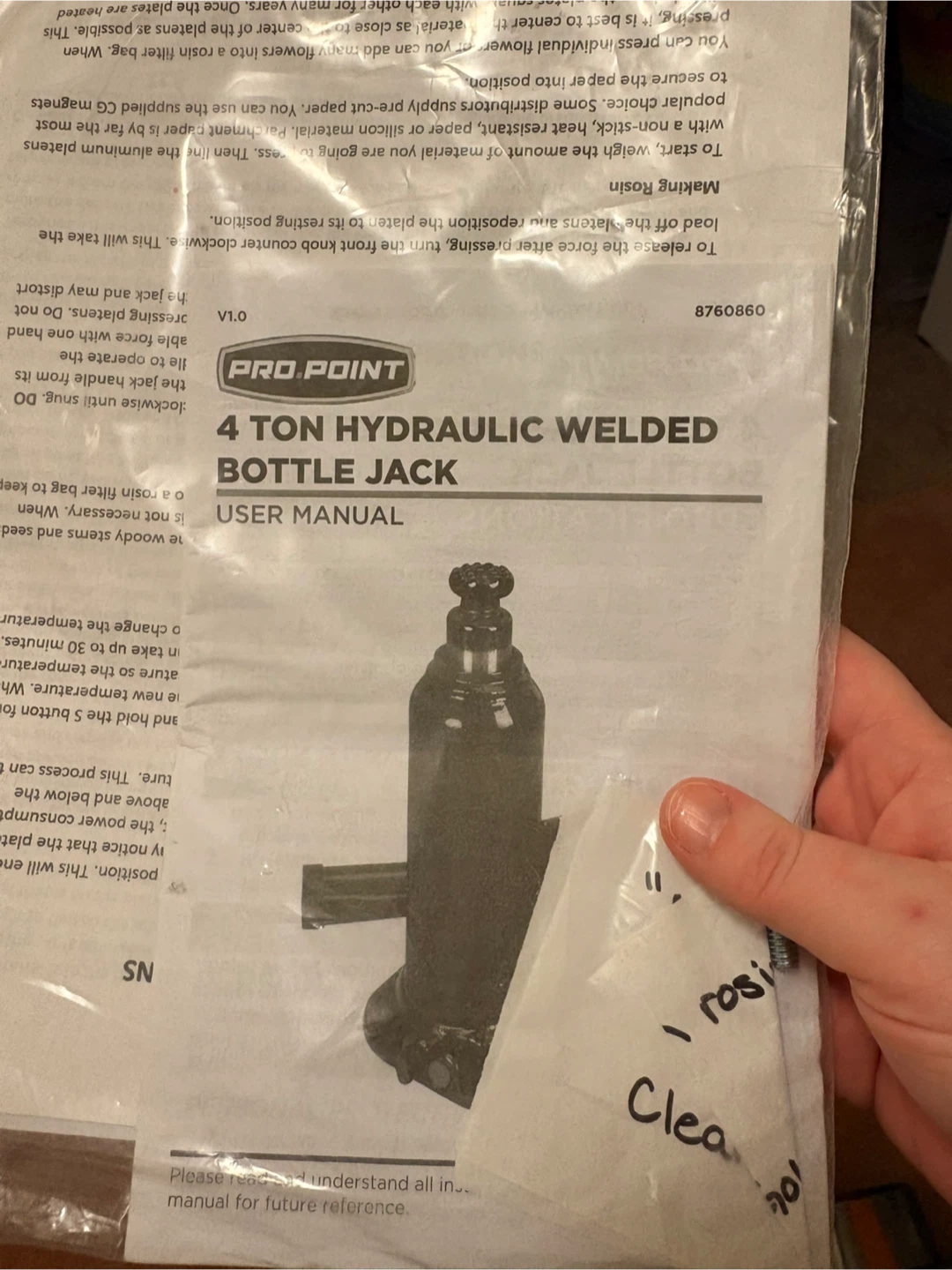 Pro Point 4 Ton Hydraulic Bottle Jack - photo 2