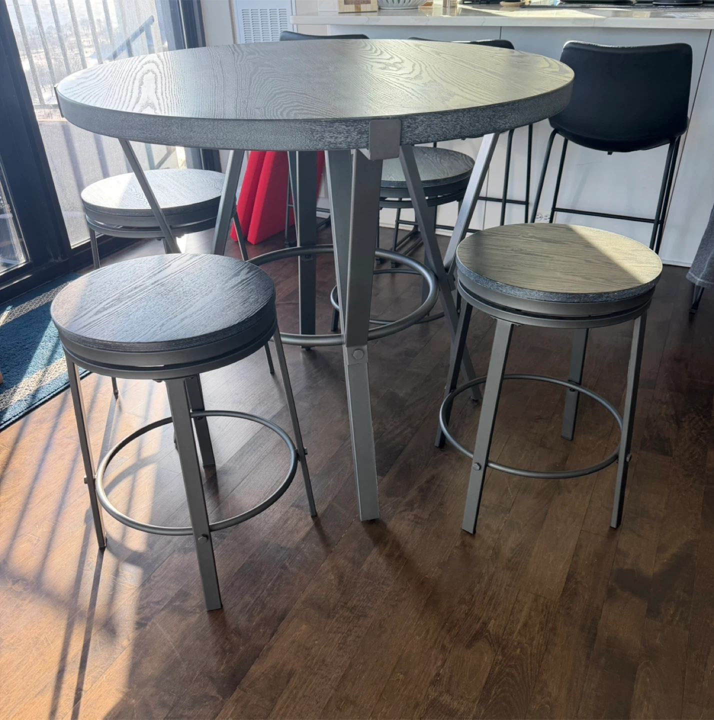 Counter height table and stools - photo 2