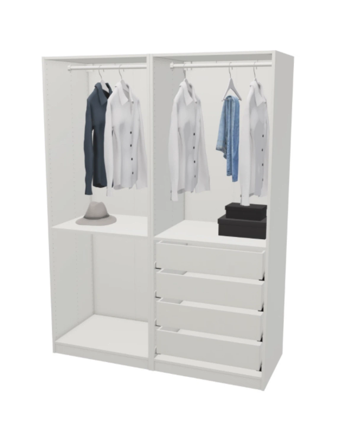 IKEA PAX Wardrobe with Mirror Doors - photo 2