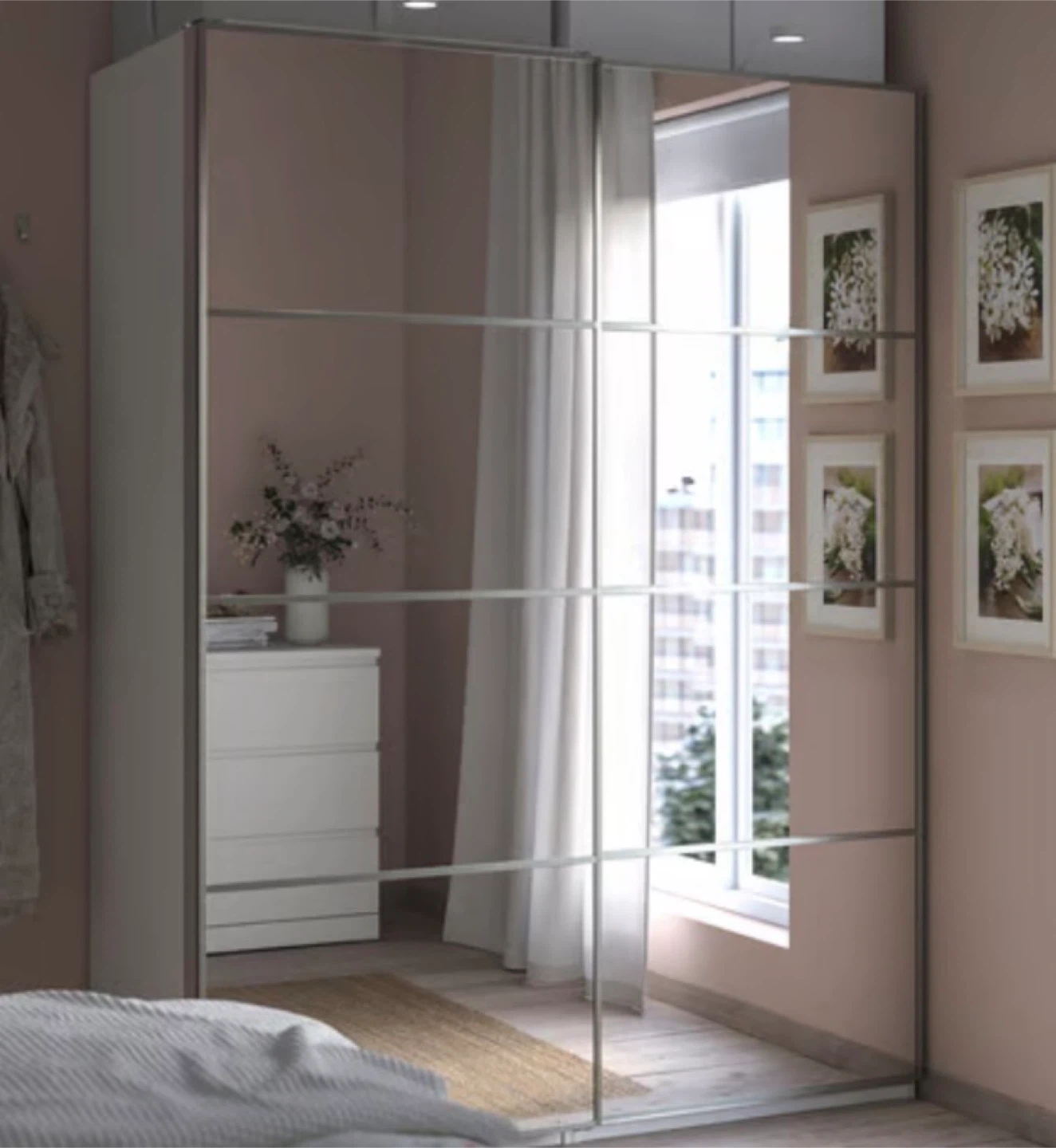 IKEA PAX Wardrobe with Mirror Doors - photo 4