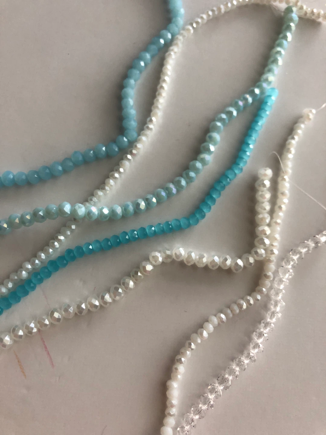 Beads - Blue, White, and Clear - photo 2
