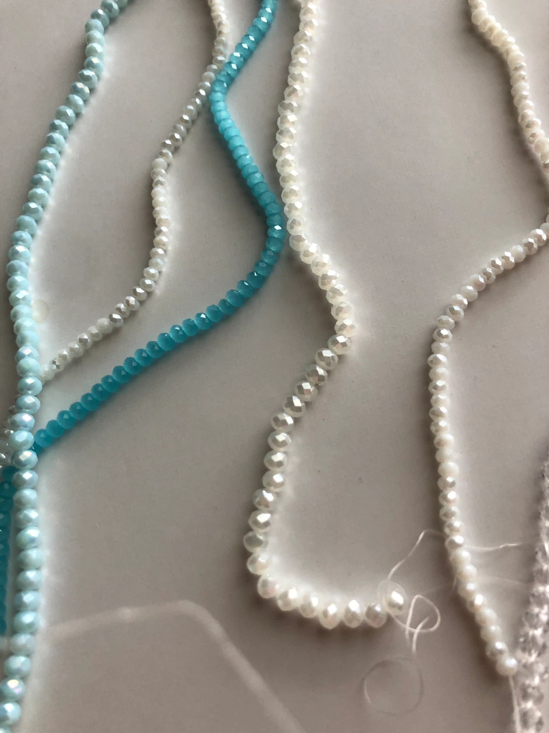 Beads - Blue, White, and Clear - photo 3