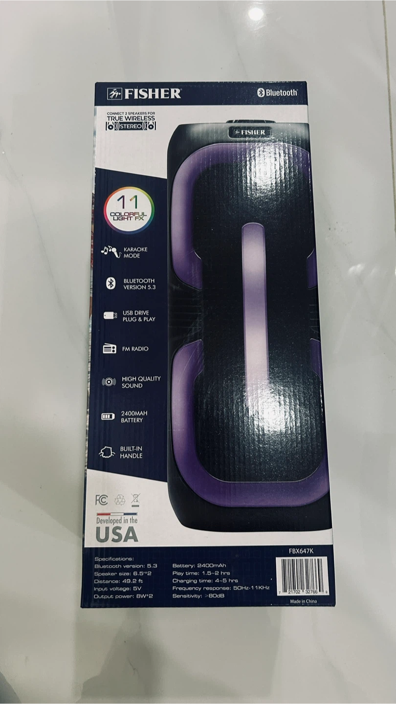 Fisher Dual 6.5" LED Stellar Speaker - NEW - photo 2