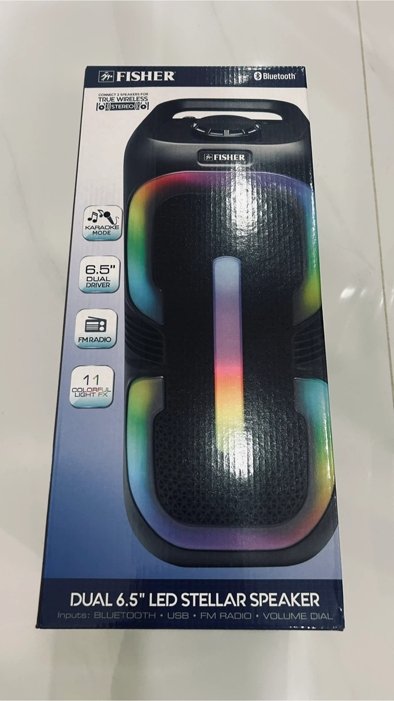 Fisher Dual 6.5" LED Stellar Speaker - NEW