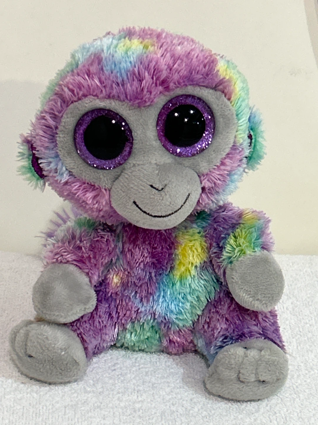 Ty Beanie Boos Rainbow Monkey Plush