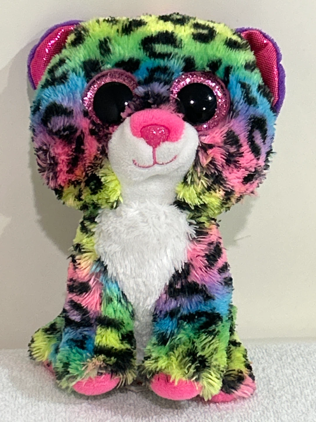 Ty Beanie Boos Rainbow Leopard Plush