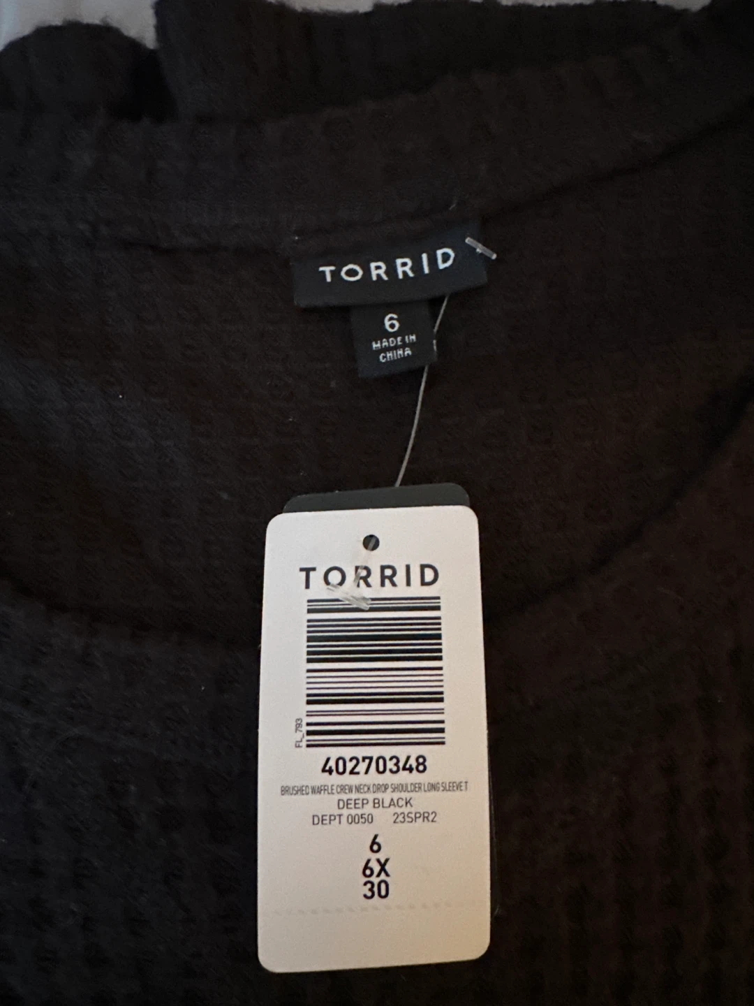 New Torrid Waffle Crew Neck Top - 6X
